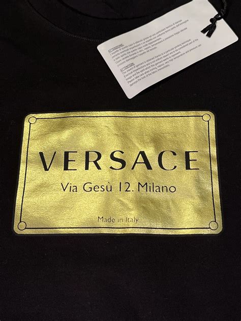 versace via gesu 12 t shirt|NEW VERSACE VIA GESU 12 MILANO TSHIRT SMALL S .